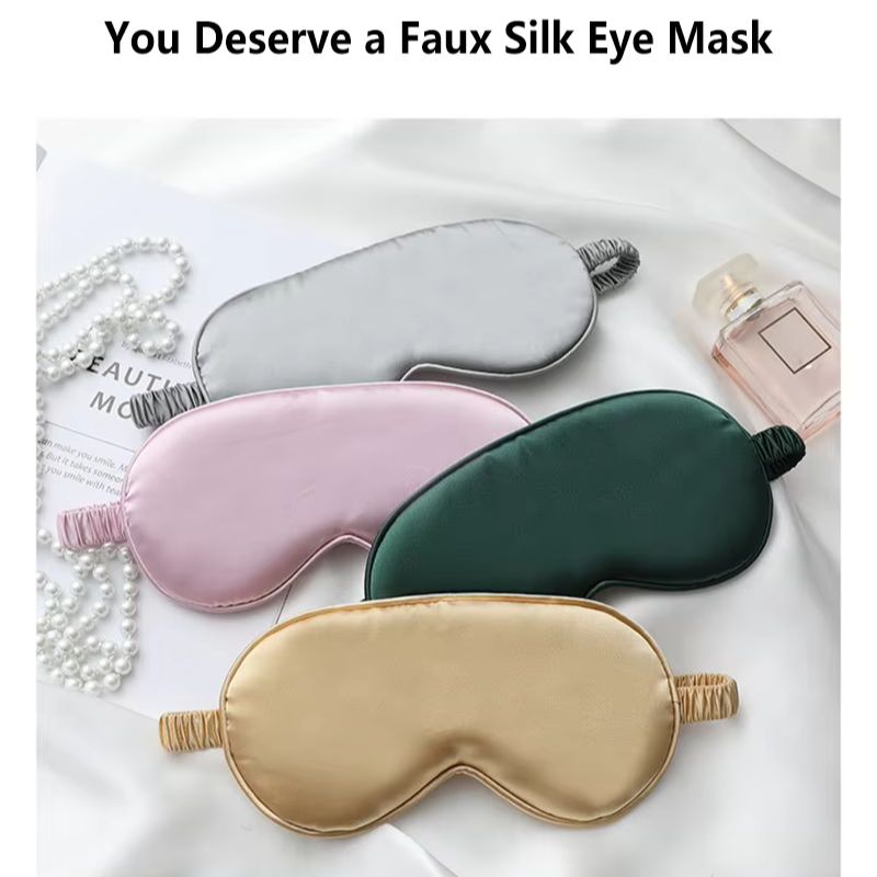 Travel Accessories Eye Mask - قناع نوم حريري مزدوج الجوانب يحجب