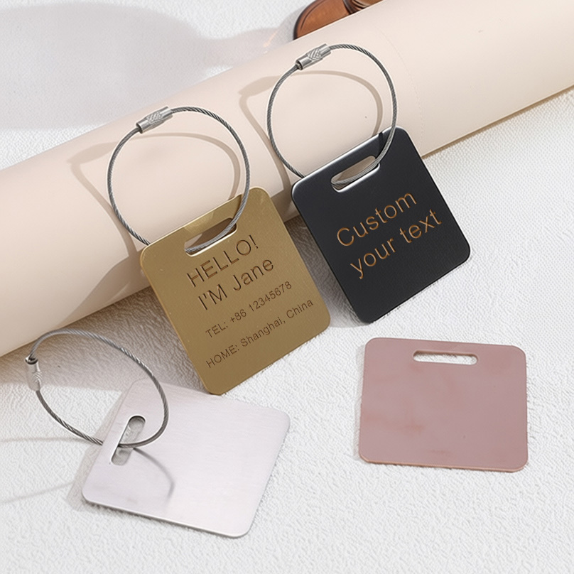 Travel Accessories Deals - بطاقة تعريف أمتعة مخصصة بالاسم، ملصقات
