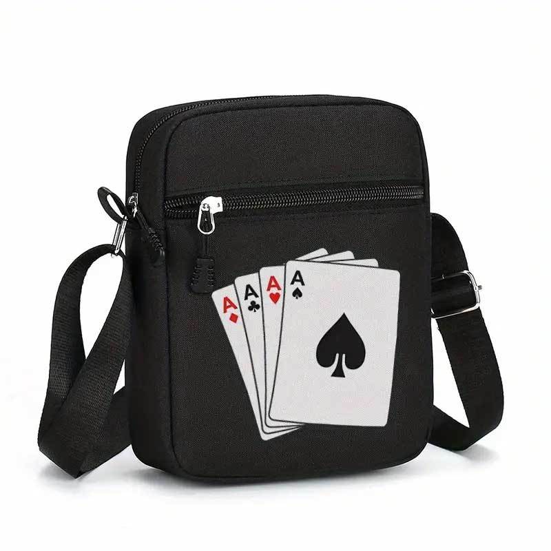 Travel Accessories Usa - حقيبة كتف قماشية بتصميم آس سبيدز