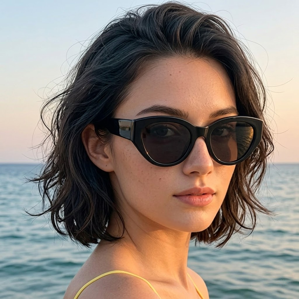 Travel Accessories For Women - نظارات شمسية كلاسيكية مستقطبة بعدسات عين