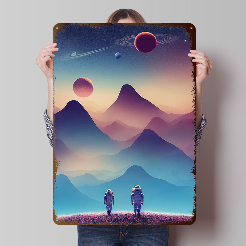 Travel Accessories For Europe - لافتة معدنية عتيقة مخصصة بتصميم رائد