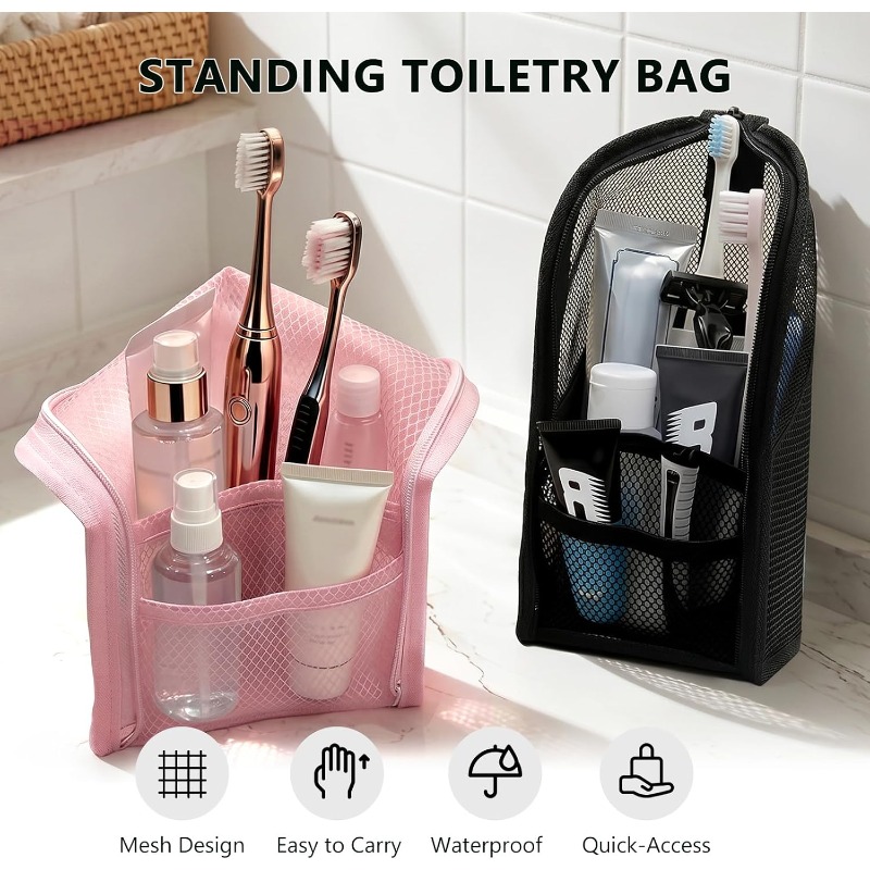 حقيبة مستلزمات الحمام شبكية قا - مراجعة Travel Packing Accessories وسعره