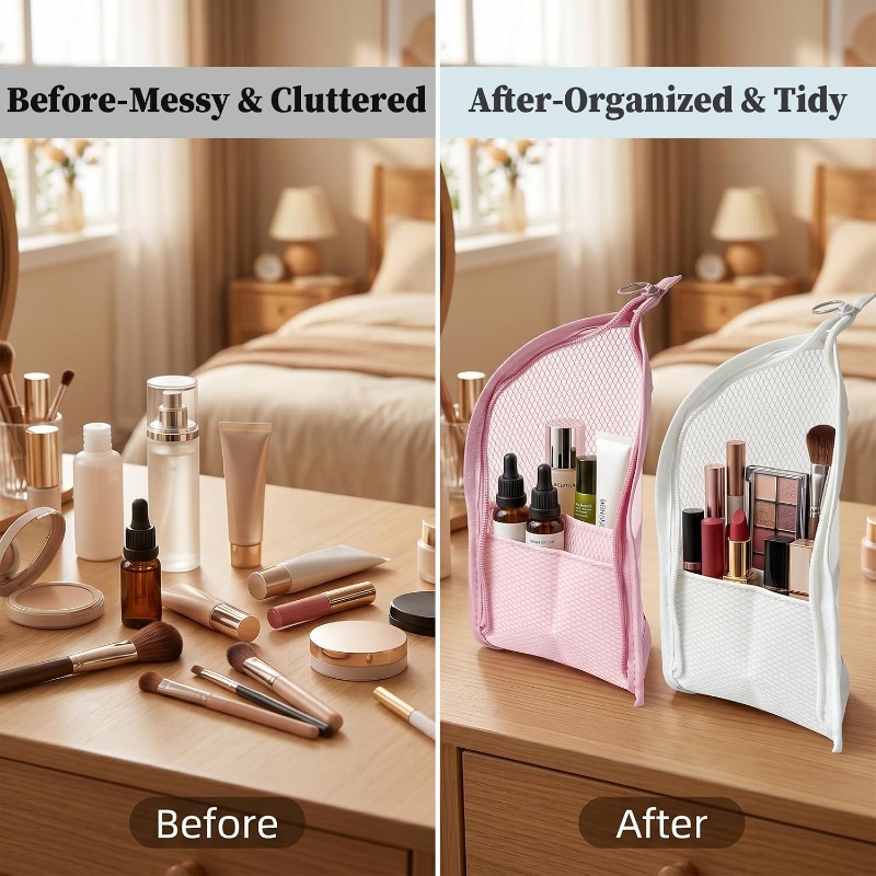 حقيبة مستلزمات الحمام شبكية قا - مراجعة Travel Packing Accessories وسعره