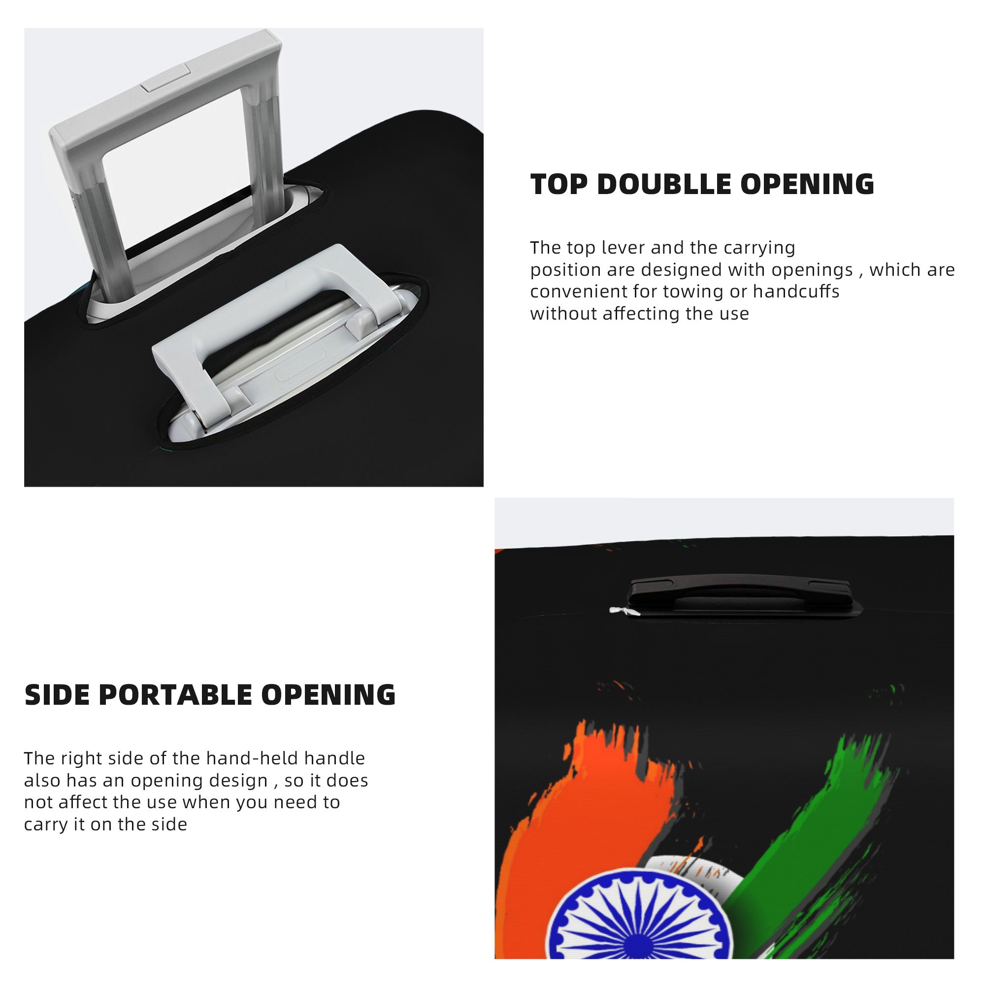 غطاء حقيبة سفر مرن بعلم الهند، - مراجعة Travel Accessories India وسعره