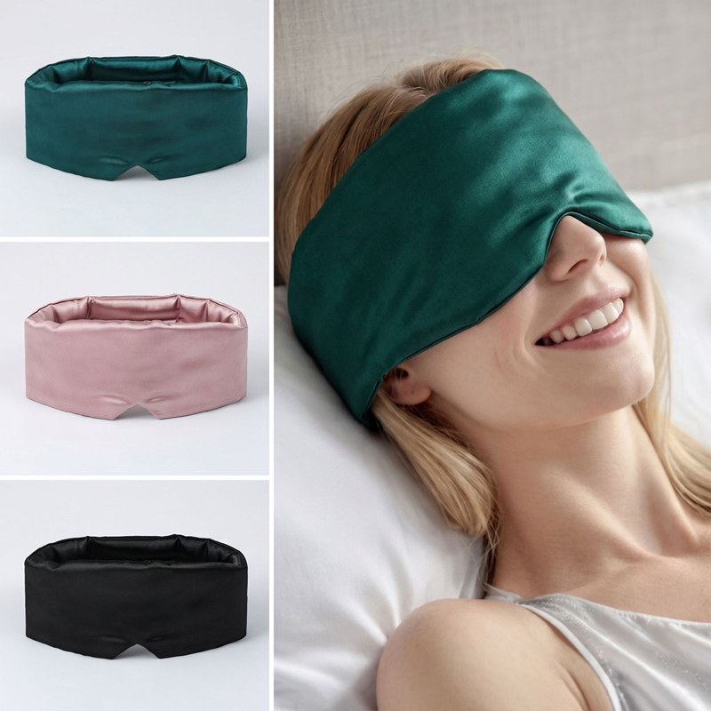 قناع نوم للعين من الحرير الجلي - مراجعة Travel Accessories Eye Mask وسعره