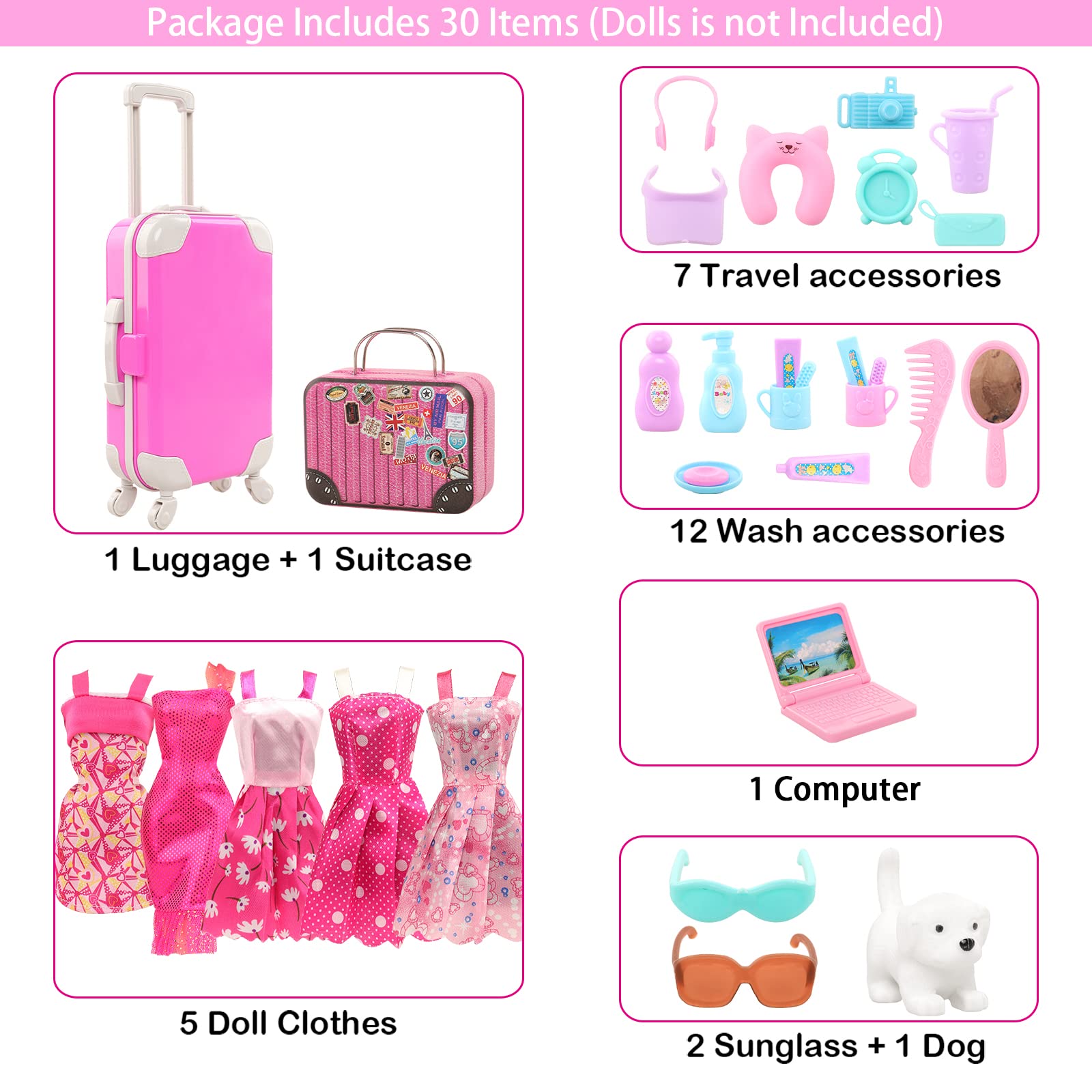 ملابس وإكسسوارات دمية باروا لل - مراجعة Travel Accessories For Europe وسعره