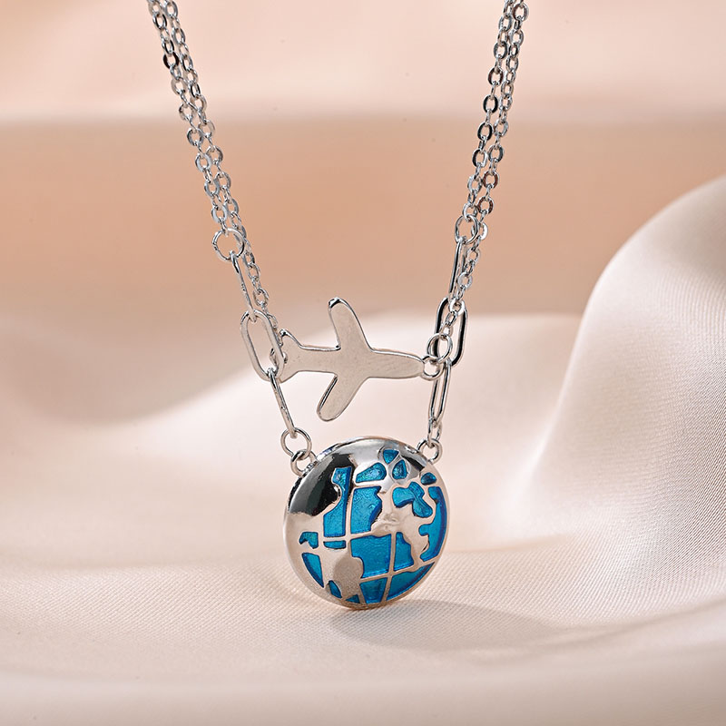 سلسلة مزدوجة العالم قلادة الطا - مراجعة Travel Accessories Gifts For Men وسعره