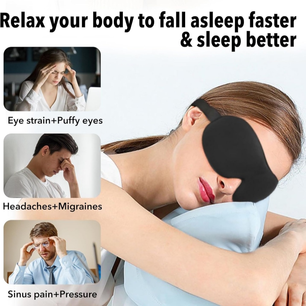قناع نوم ثلاثي الأبعاد، غطاء ع - مراجعة Travel Accessories Eye Mask وسعره
