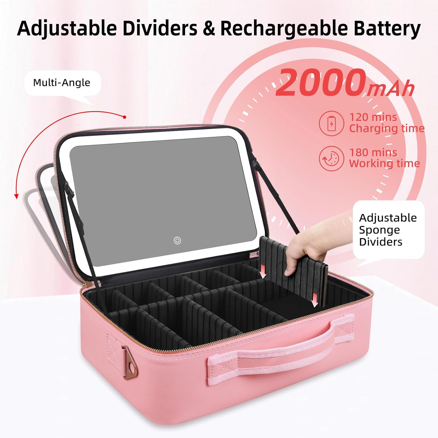 حقيبة مكياج كبيرة السعة 15''×1 - مراجعة Travel Packing Accessories وسعره